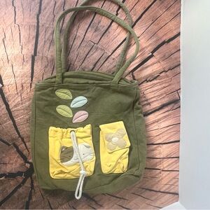 Mele Vintage Green Cotton Cat Purse